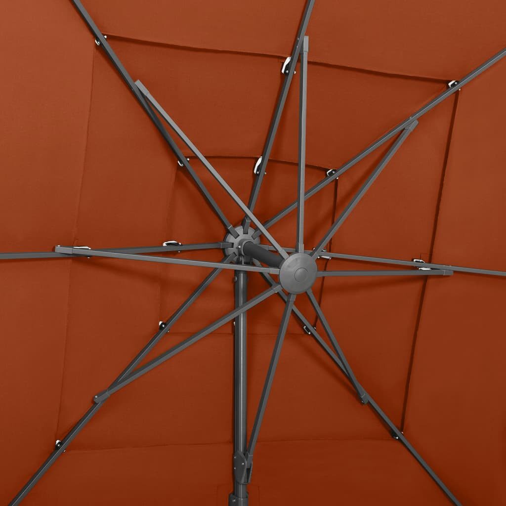 4-līmeņu saulessargs ar alumīnija kātu, 250x250 cm