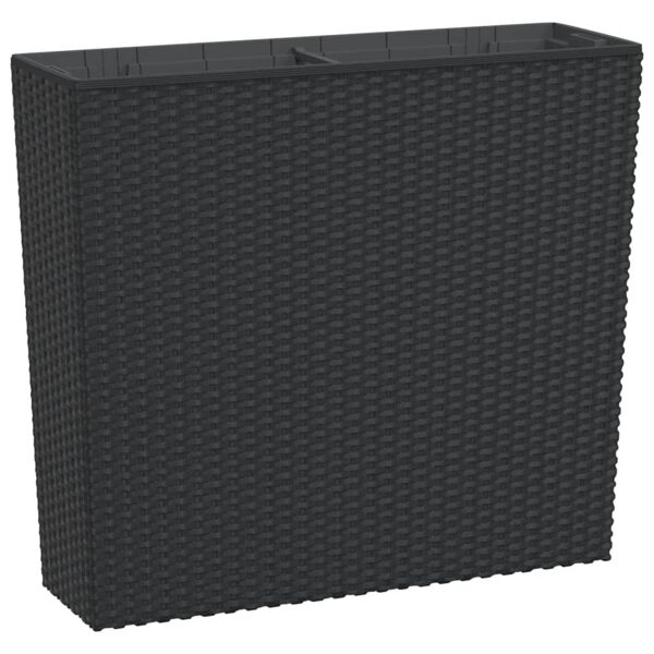 Puķu kaste ar izņemamu ieliktni, pelēka, 12/44L, PP rotangpalma